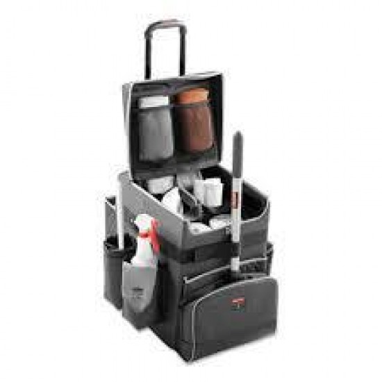 Rubbermaid RCP Quick Cart Βαλίτσα Καμαριέρας Μαύρη Μεσαία, Ύψος 53,3cm