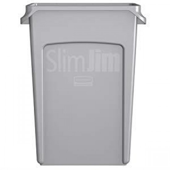 Rubbermaid RCP Slim Jim Κάδος Απορριμμάτων PE Γκρι 60Lit