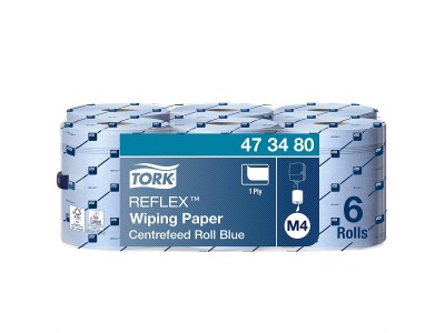 Tork Reflex Wiping Paper Plus Ρολό Centerfeed Μπλε [M4], 1φυλλο, 269.7m