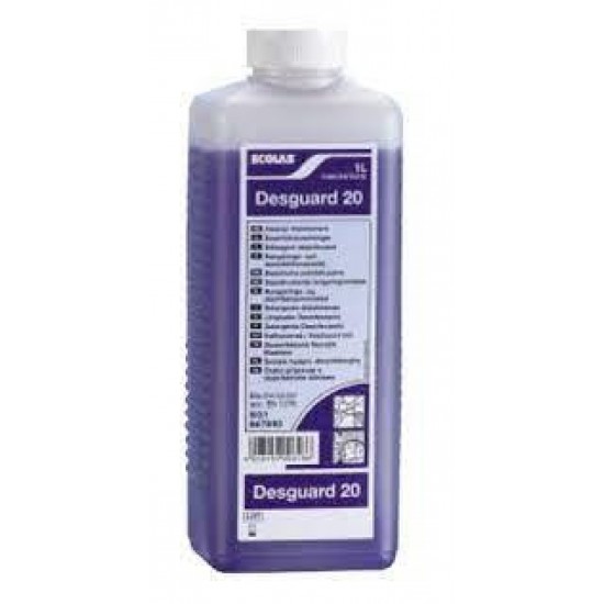 Ecolab DESGUARD 20 (1Lit), Απολυμαντικό και Καθαριστικό Eπιφανειών (Ε.Ο.Φ.)