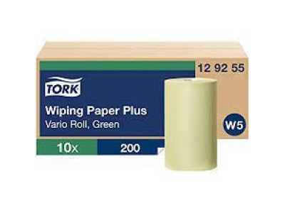 Tork Wiping Paper Plus Ρολό Vario Πράσινο [W5], 2φυλλο, 55m