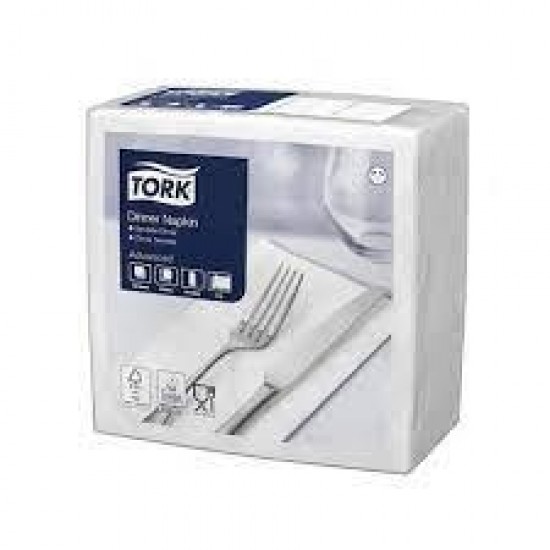 Tork Χαρτοπετσέτα Dinner Λευκή, 2φυλλη, 50 τεμ/πακ